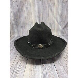 Cody James Sidekick Black Wool w Leather XL 3 1/4" Brim Approx size 7-7.25 New